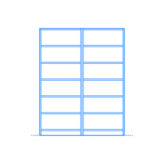 Furniture Bookcases Ikea Billy Bookcase Wide Tall Combination Stencil Svg Design File, Free Vectors File